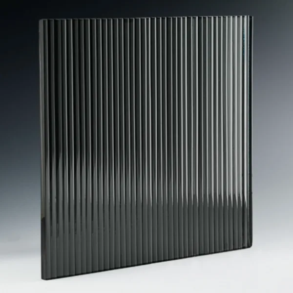 Fluted Black Silvered