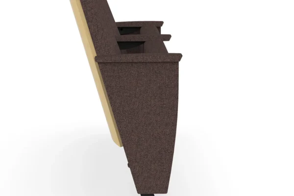 11-P10-Auditorium-Chair-with-brown-upholstered-Arc-shaped-end-panel-for-performing-arts-venues-and-theaters