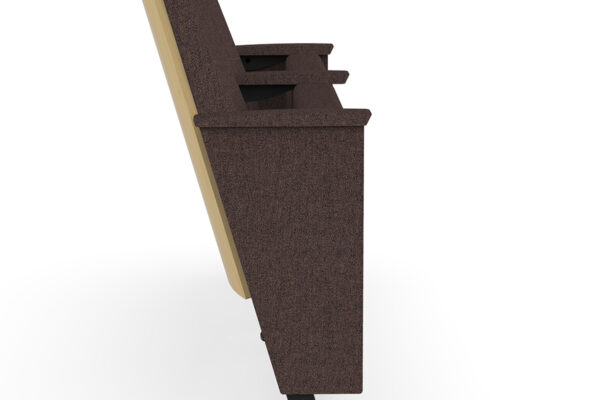 12-P10-Auditorium-Chair-with-brown-upholstered-Trapezoid-shaped-end-panel-for-performing-arts-venues-and-theaters
