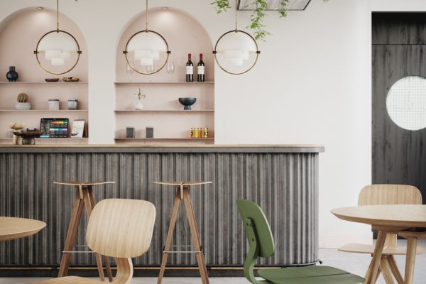 Mosquito chair_natural oak_leaf green_Mosquito barstool natural walnut_CC Table 130